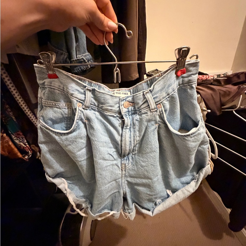We The Free Light Blue Jean Shorts